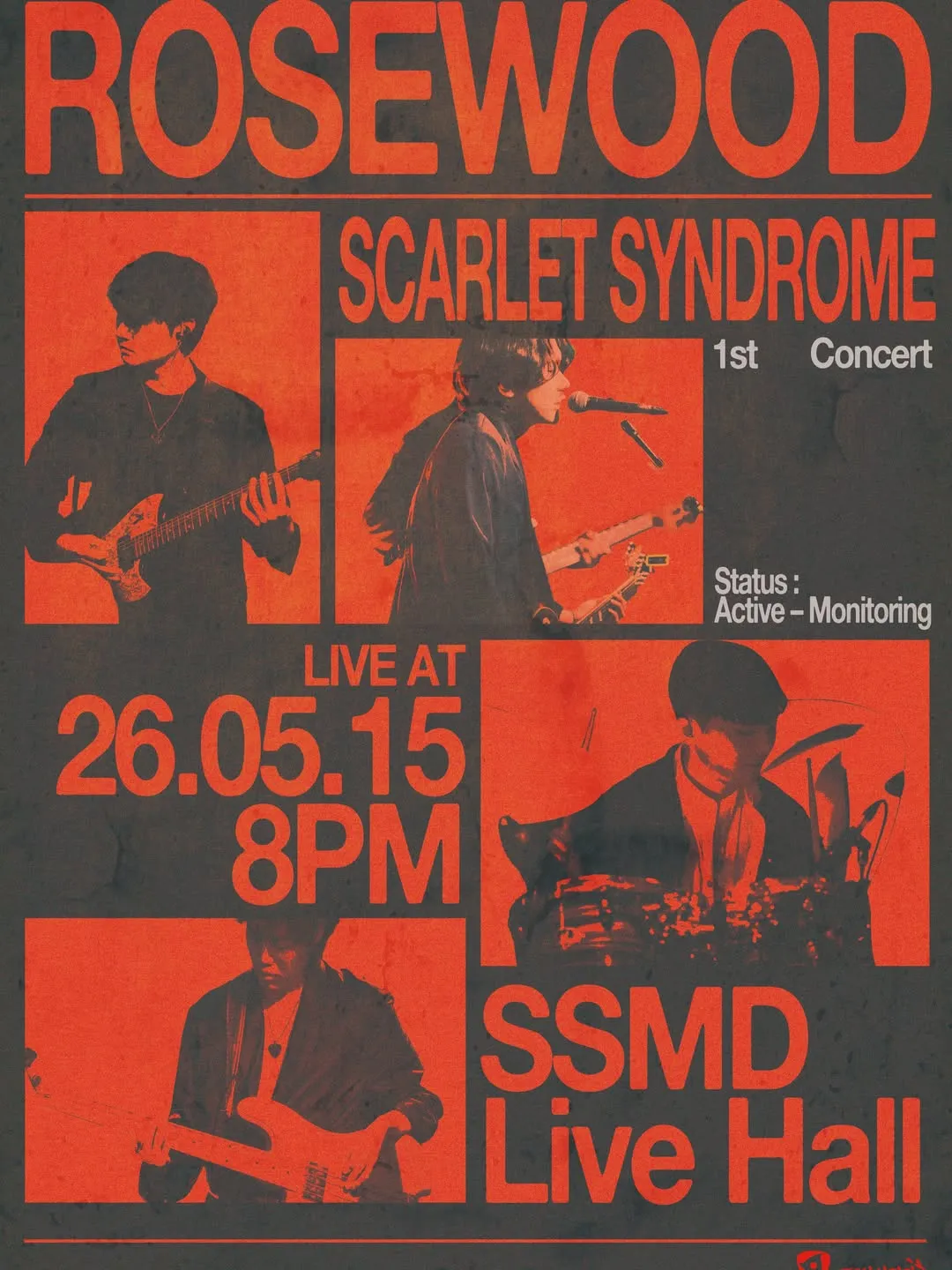 로즈우드 단독 공연: Scarlet Syndrome 상세 안내 이미지 1