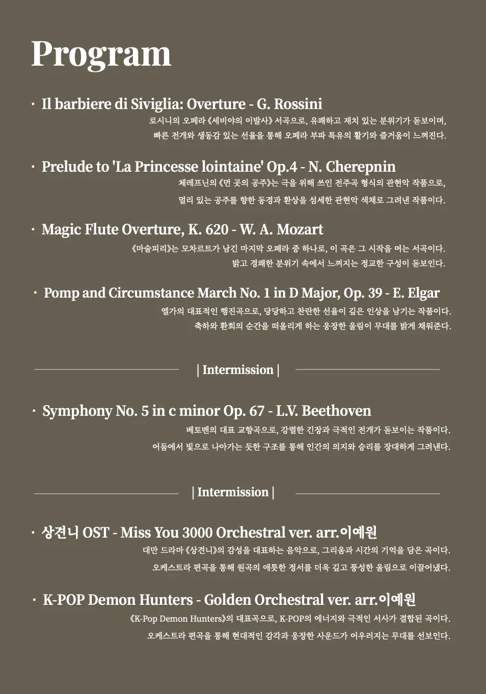 제15회 베누스토 분당 오케스트라 정기연주회: Harmonic Bridge 상세 안내 이미지 2