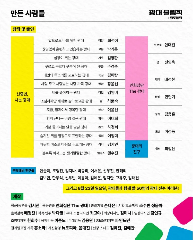 광대 올림픽: 희로애락 상세 안내 이미지 3