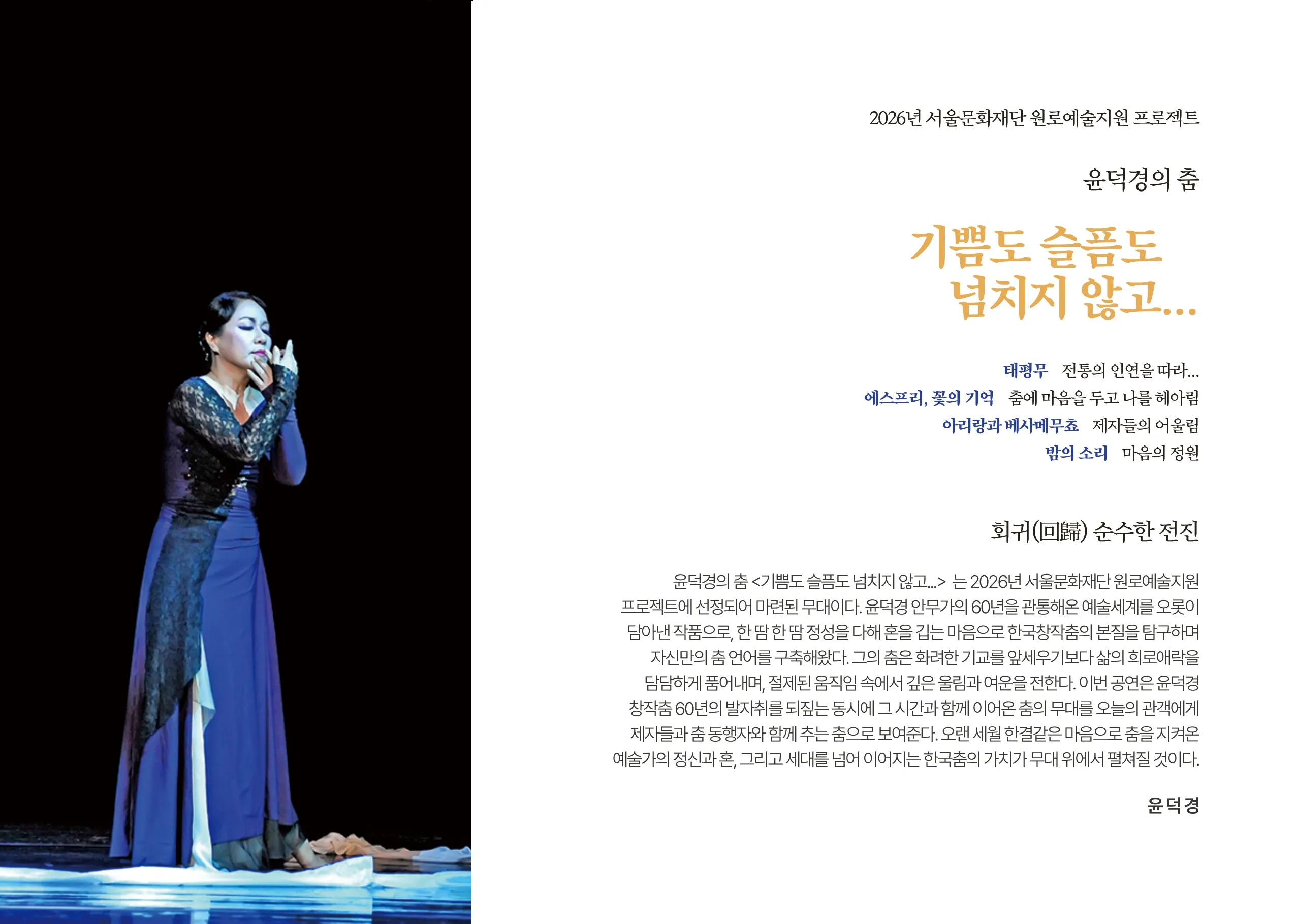 윤덕경의 춤: 기쁨도 슬픔도 넘치지 않고 상세 안내 이미지 1