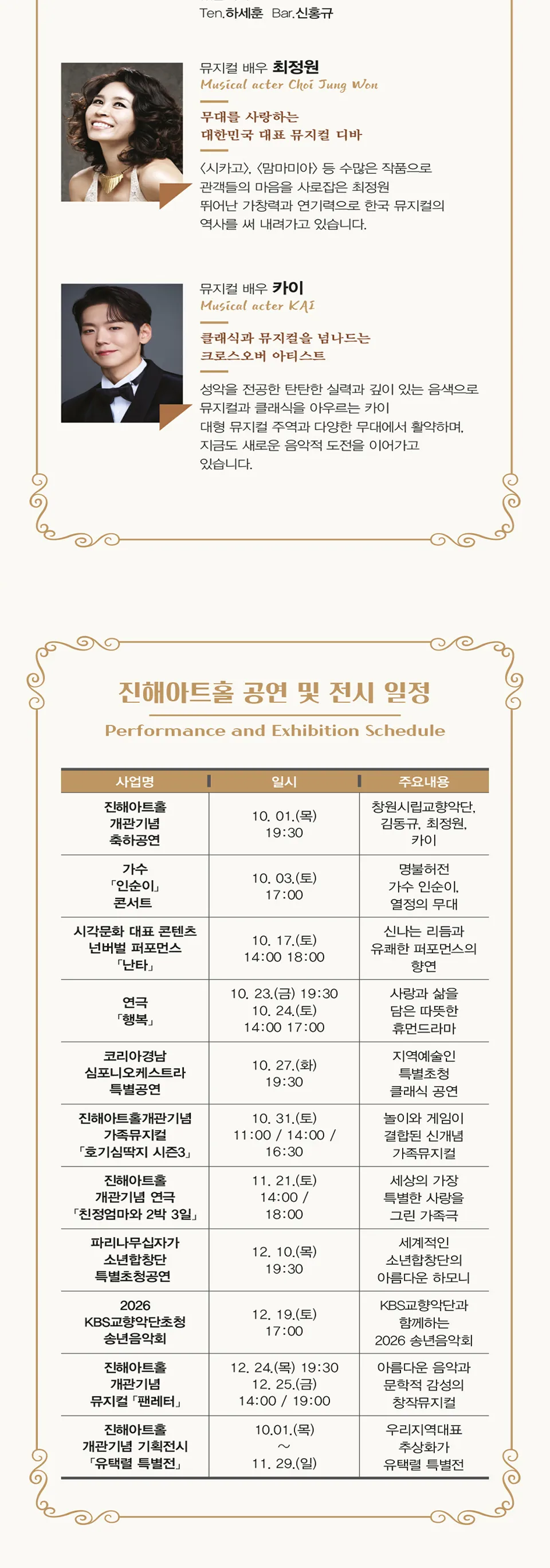 진해아트홀 개관기념 축하공연 [창원 진해] 상세 안내 이미지 2