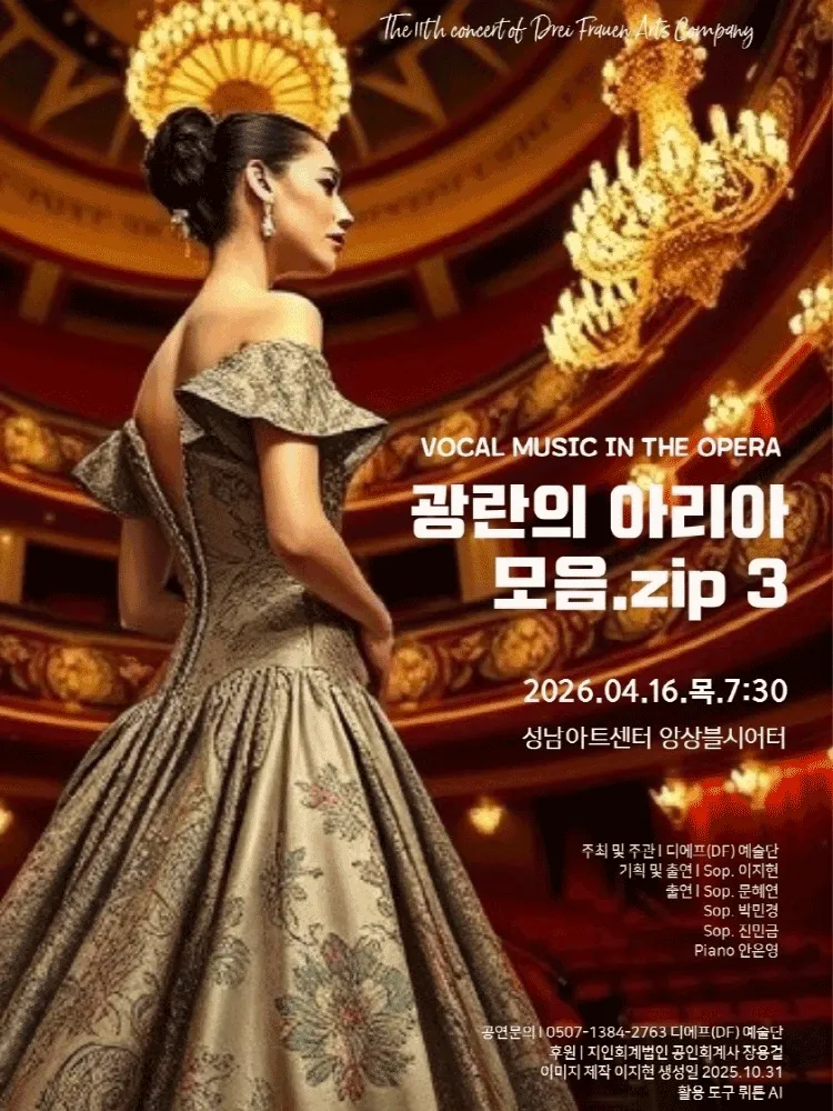 제11회 DF예술단 정기연주회: 광란의 아리아 모음.zip 3 [성남] (성남아트센터) 공식 포스터