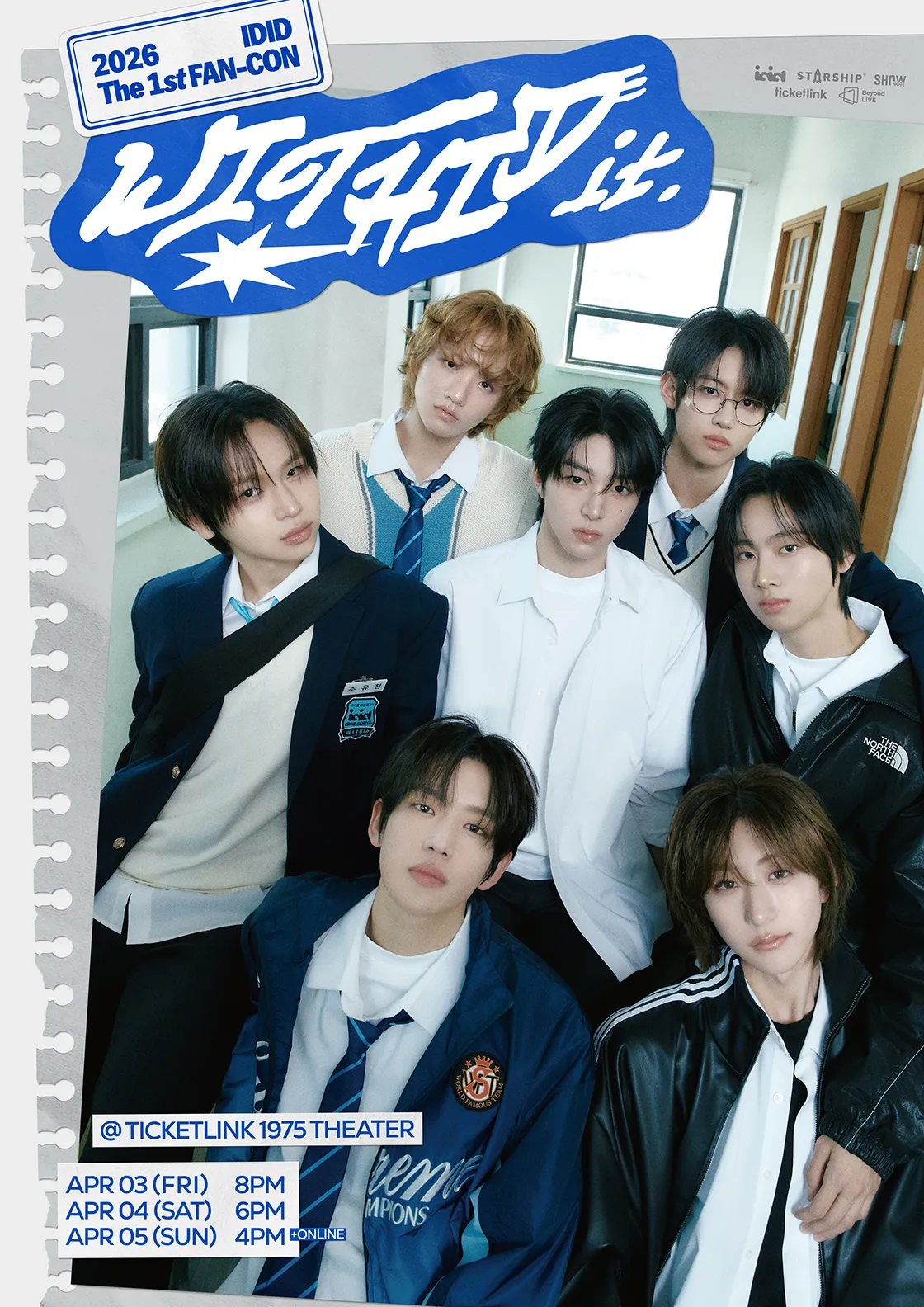 IDID The 1st FAN-CON: WITHID it. (티켓링크 1975 씨어터(구.능동 어린이회관)) 공식 포스터