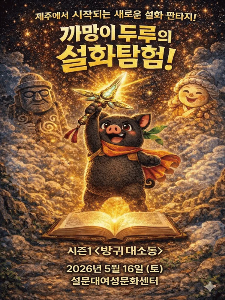 까망이 두루의 설화탐험! 시즌1: 방귀대소동 [제주] (제주특별자치도 설문대여성문화센터) 공식 포스터
