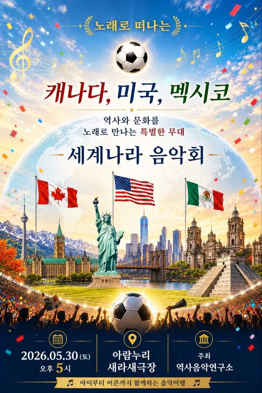 고양시의 노래: Let's Go 미국, 캐나다, 멕시코 (고양아람누리) 공식 포스터