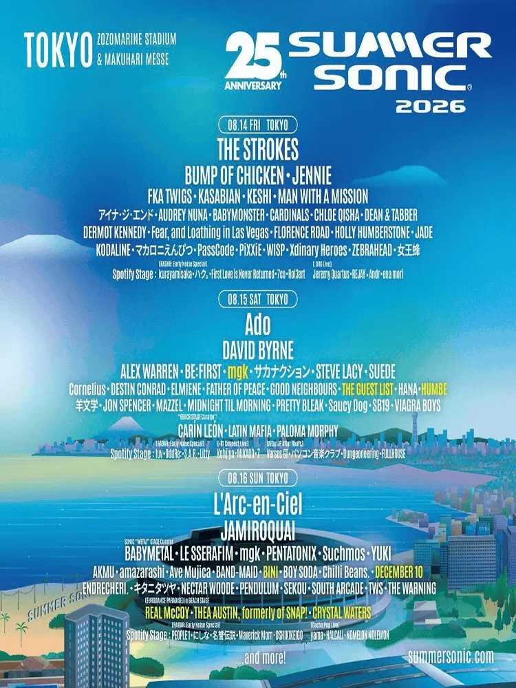 Summer Sonic [일본 치바현] (마쿠하리 메쎄) 공식 포스터
