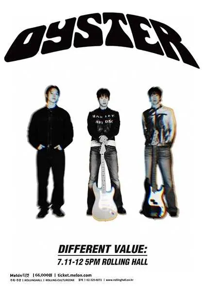오이스터 단독 콘서트: DIFFERENT VALUE (롤링홀) 공식 포스터