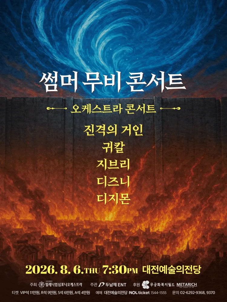 썸머 무비 콘서트: 오케스트라 콘서트 [대전] (대전예술의전당) 공식 포스터
