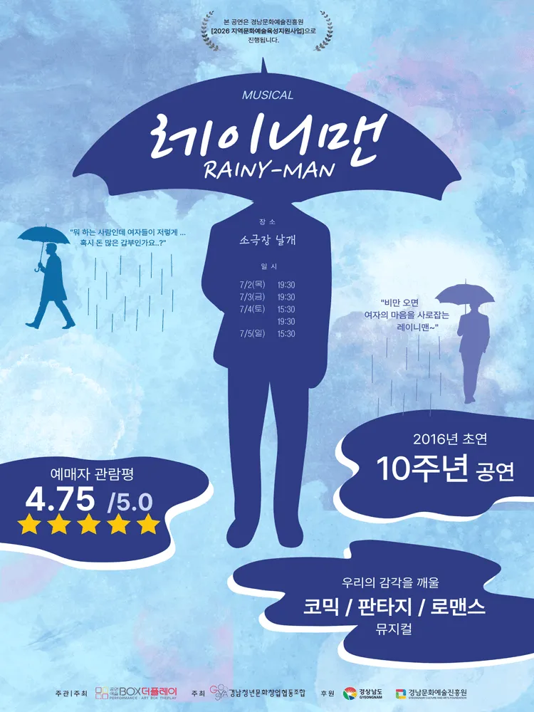 레이니맨 [진주] (소극장 날개) 공식 포스터