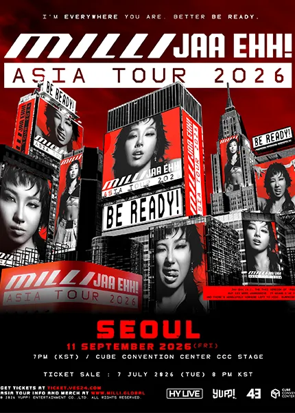 HY LIVE SERIES & MILLI MILLI JAA EHH! ASIA TOUR IN SEOUL (큐브컨벤션센터(CCC)) 공식 포스터