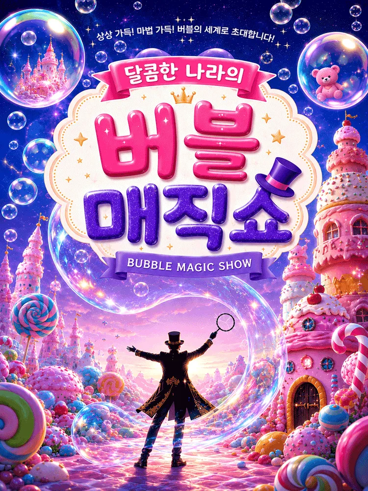 달콤한나라의 버블매직쇼 (브이씨어터) 공식 포스터