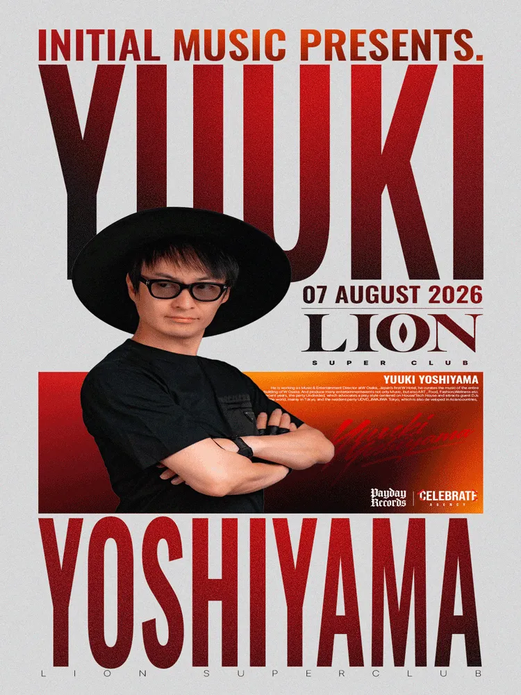 INITIAL MUSIC presents, Yuuki Yoshiyama (라이언슈퍼클럽(LION SUPER CLUB)) 공식 포스터