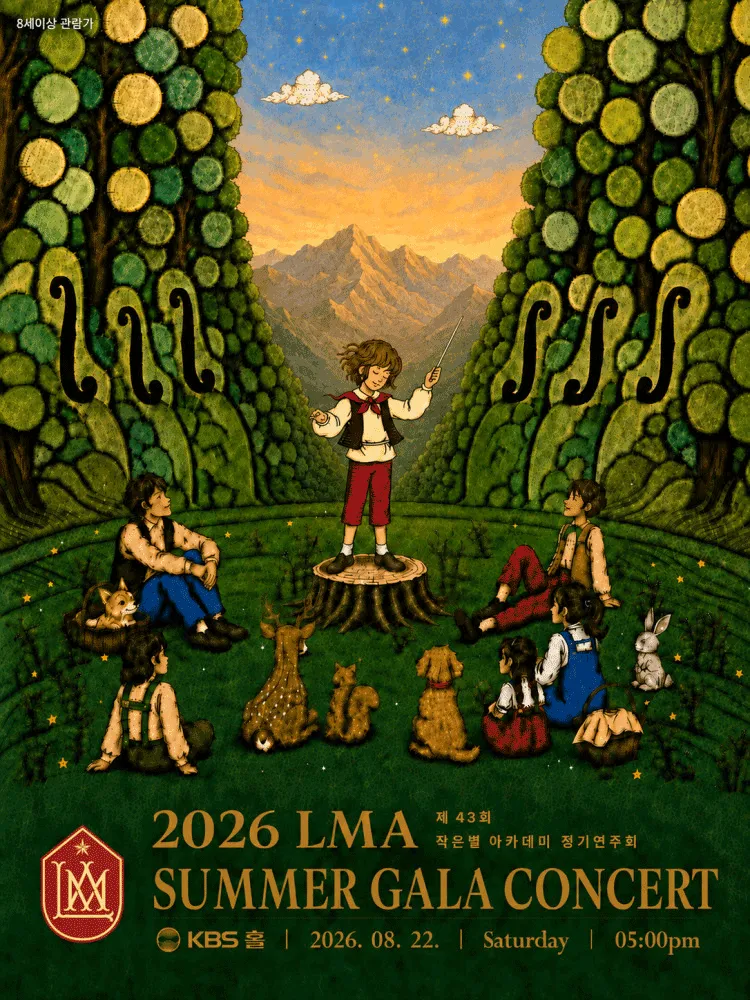 제43회 작은별 아카데미 정기연주회: LMA SUMMER GALA CONCERT (KBS [본관]) 공식 포스터