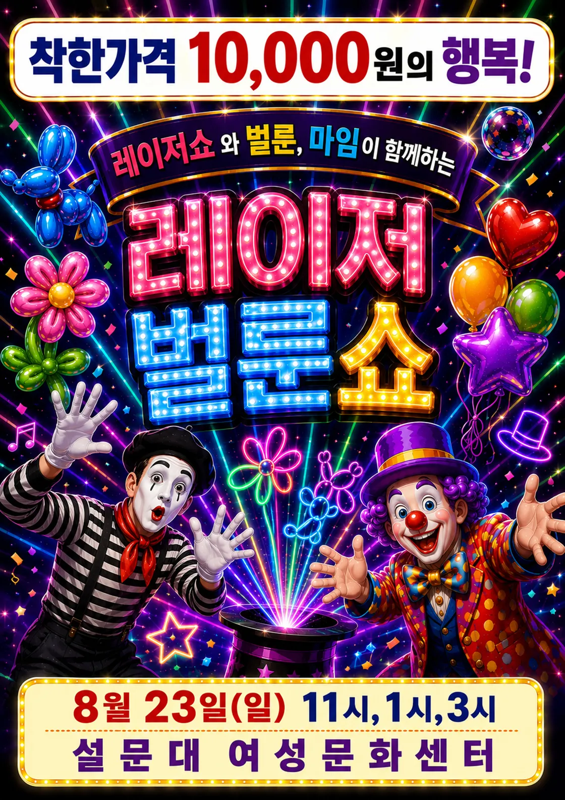 레이저 벌룬쇼 [제주] (제주특별자치도 설문대여성문화센터) 공식 포스터