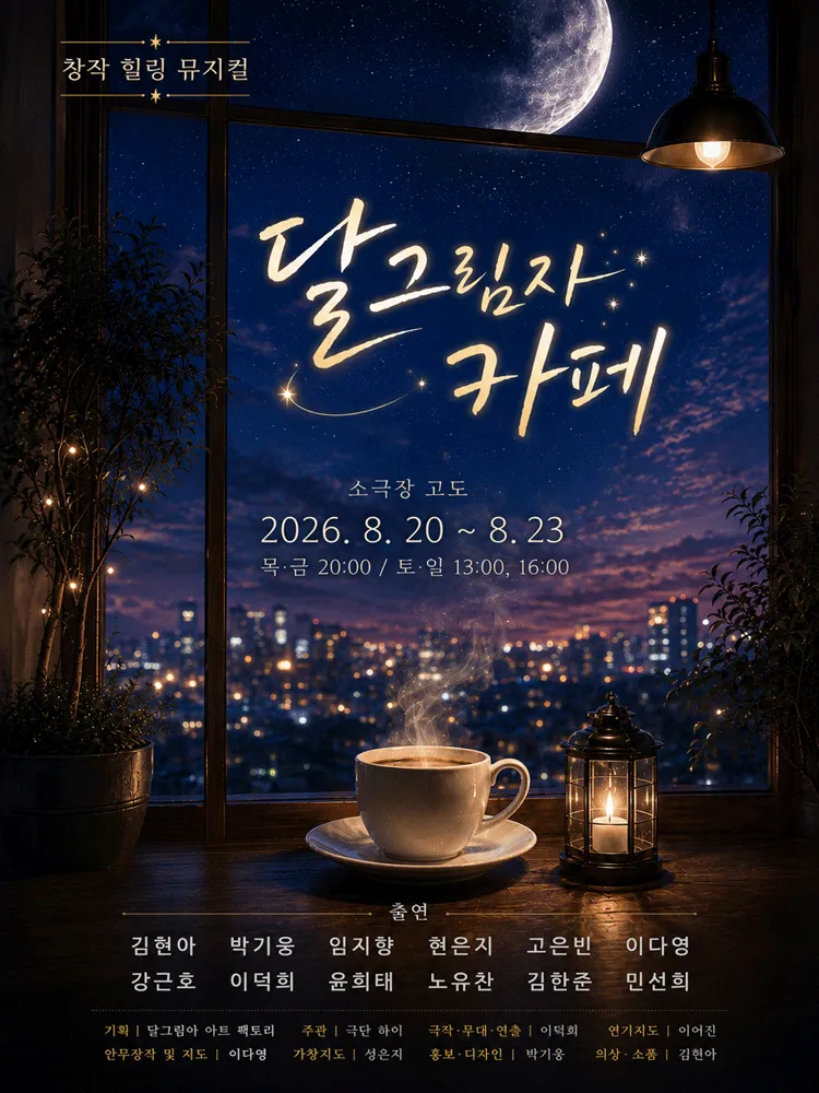 달그림자 카페 [대전] (소극장 고도) 공식 포스터