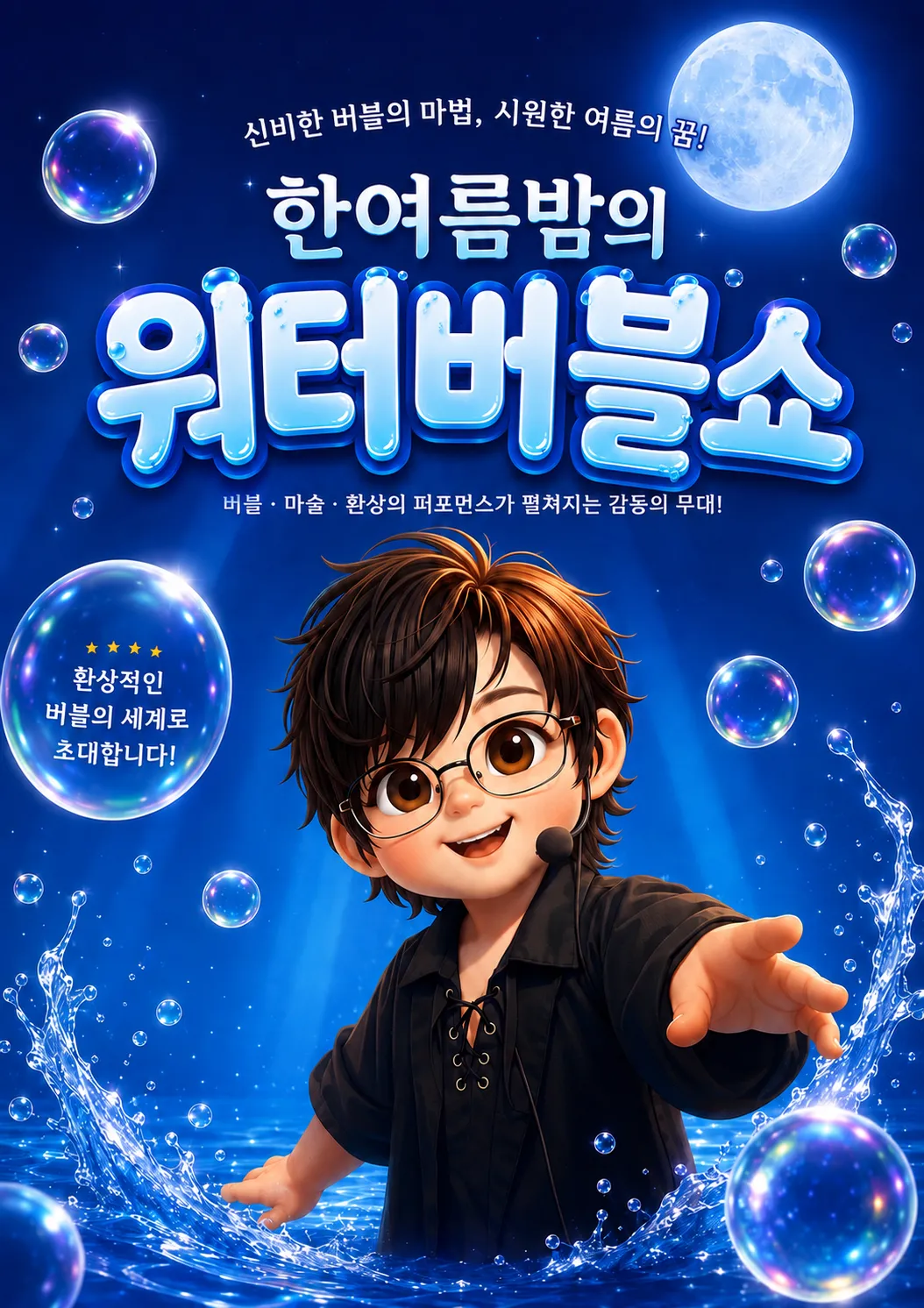한여름밤의 워터버블쇼 [인천] (아띠홀) 공식 포스터