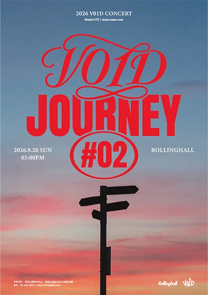 V01D 단독 콘서트: journey #02 (롤링홀) 공식 포스터