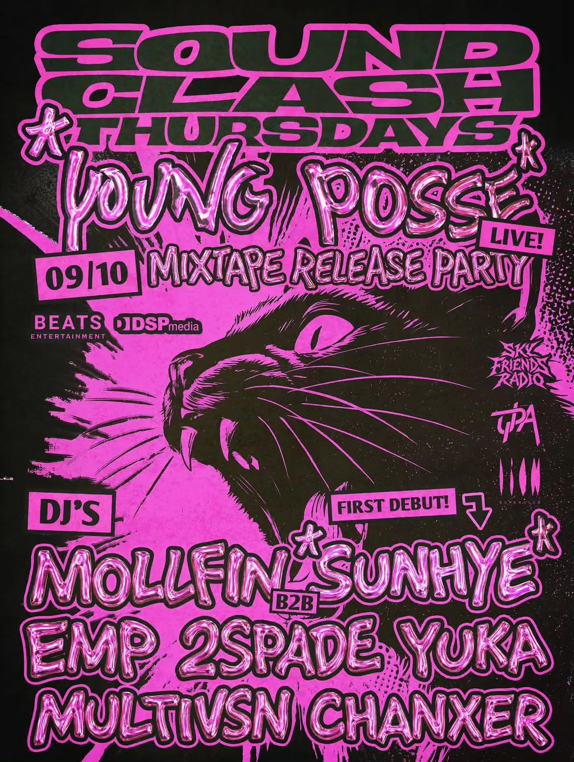 SOUNDCLASH THURSDAY’S (라이언슈퍼클럽(LION SUPER CLUB)) 공식 포스터