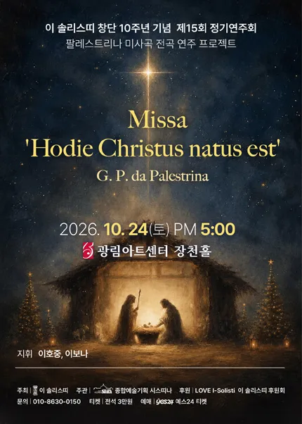 제15회 이 솔리스띠 정기연주회 포스터